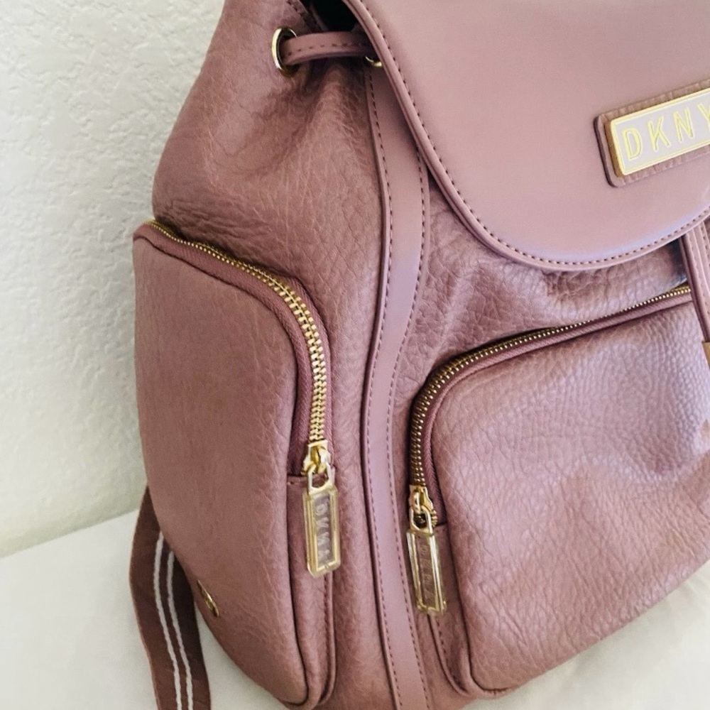 DKNY Mauve Leather Backpack